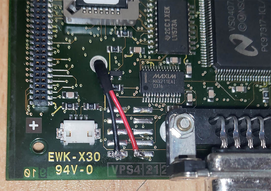 Power connection soldering on EDIC PCB