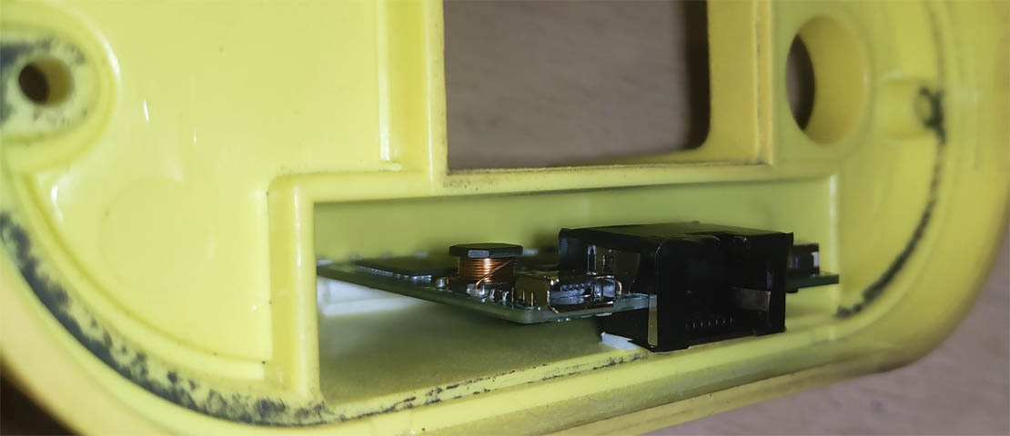 Final router mounting inside EDIC using foam padding