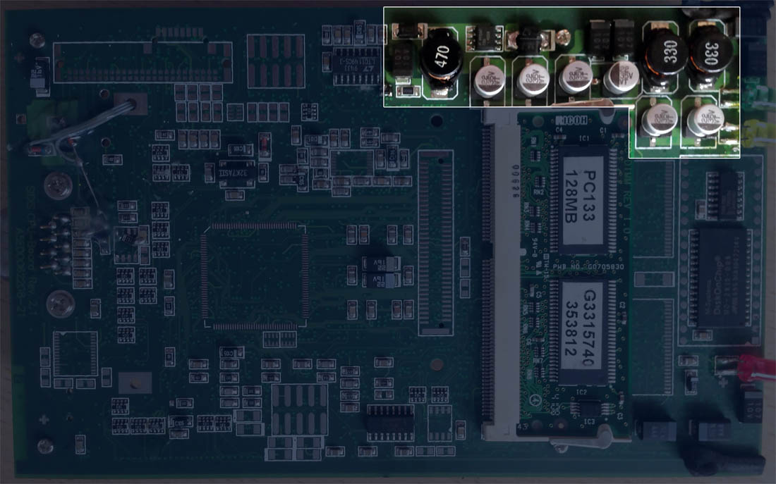 Clone PSU board top view